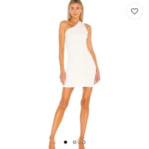 NBD White body con mini dress